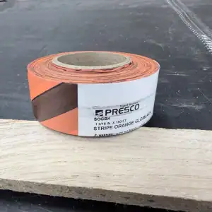 Presco Texas Roll Flagging - Striped Orange Glo/Black