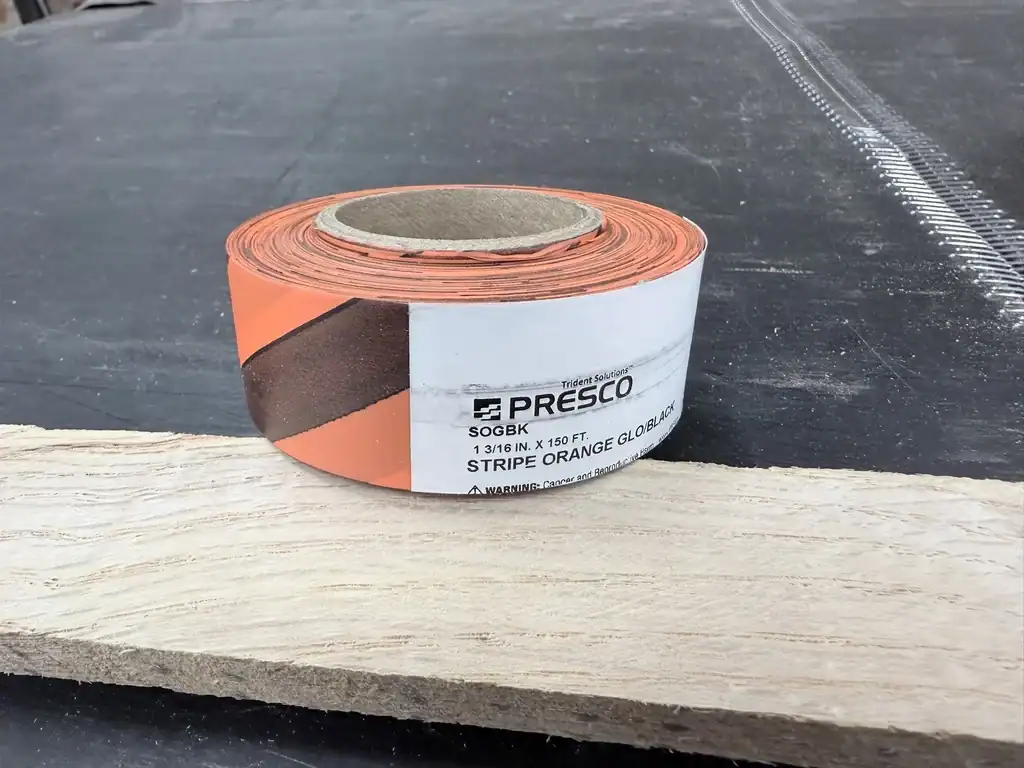 Presco Texas Roll Flagging - Striped Orange Glo/Black