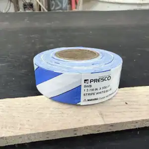Presco Texas Roll Flagging - Striped White/Blue