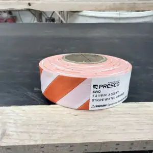 Presco Texas Roll Flagging - Striped White/Orange